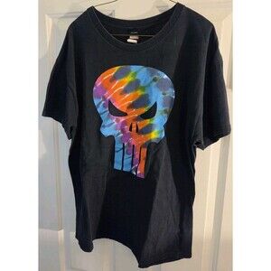 Large Adult 2012 Punisher Tie Dye Tshirt Vintage Comic Book Hero L Mad Engine